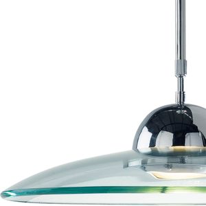 där lighting Hemisphere hanglamp met heldere glazen kap