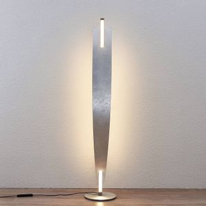 Lucande LED vloerlamp Marija in chique zilveren look