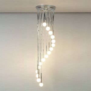 ORION Verchroomde hanglamp TALISA met opaalglas
