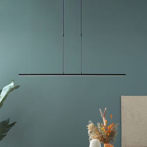 Steinhauer Hanglamp Zelena, zwart, lengte 122cm, metaal, CCT