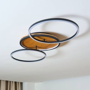 Eco-Light Kiru plafondlamp, grenen, lengte 87,4 cm, 2-lamps, hout