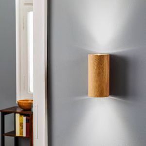 Spot-Light Wandlamp Wooddream 1-lamp eiken, rond, 20cm