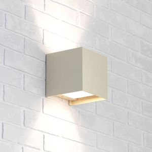 MCJ Zuza 2 wandlamp, crème, metaal, vier vleugels, 10 cm, G9
