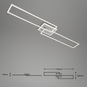 Briloner LED plafondlamp Frame S CCT 110x24,8cm aluminium
