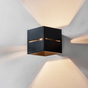 SOLLUX LIGHTING Wandlamp Top up/down, zwart lichaam