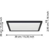 EGLO - Rovito-Z - Smart Home Plafondlamp - Zwart - IP44 - Dimbaar