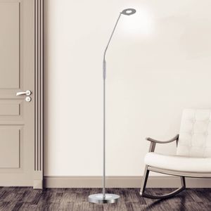 FISCHER & HONSEL LED vloerlamp Dent, CCT, 1-lamp, nikkel