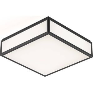 Decor Walther Plafondlamp Bauhaus 3 N, dimbaar, zwart, Slaapkamer, Kunststof, Modern, Plafondlamp badkamer