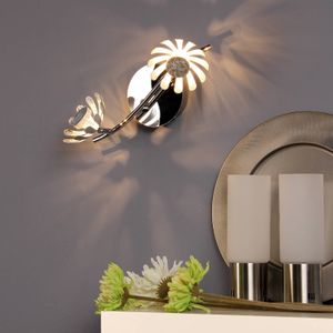 Eco-Light LED-wandlamp Bloom 2-lamps zilver