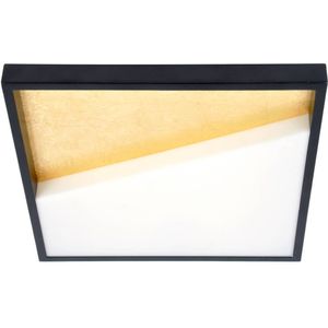 Eco-Light Vista LED wandlamp, goud/zwart, 40 x 40 cm