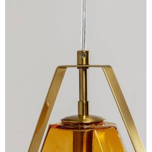 Kare Diamond Fever hanglamp, messingkleurig, 1-lamp