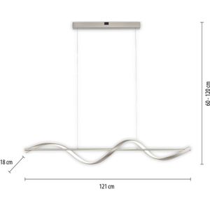 Q-Smart-Home Paul Neuhaus Q-Swing LED hanglamp, staal