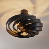 Domiluce Vento plafondlamp, zwart, Ø 60 cm, metaal, E27