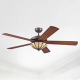 Westinghouse Comet T - Ventilator met Tiffany Glas