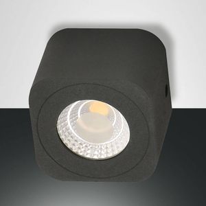 Fabas Luce Vierkant LED downlight Palmi in antraciet