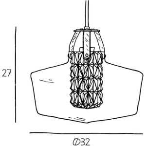 DESIGN BY US Addicted To Us hanglamp, rookgrijs/messing/bruin