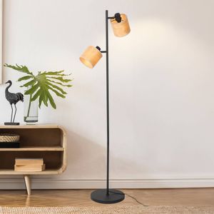 Steinhauer Vloerlamp bamboe, 2-lamps