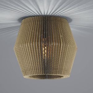 HELL Plafondlamp Layer gemaakt van karton, dubbele afgeknotte kegel