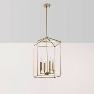 Opviq Kroonluchter Till 13256, goudkleurig, metaal, 4-lamps