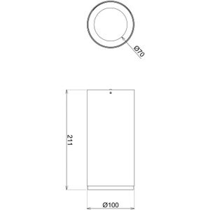 Deko-Light LED opbouwdownlight Lucea 30 W wit