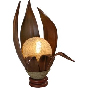 Woru Tafellamp Karima van geharde kokosnootblaadjes