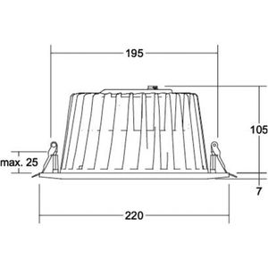 BRUMBERG LED inbouwdownlight Lydon Maxi, aan/uit, 3.000 K