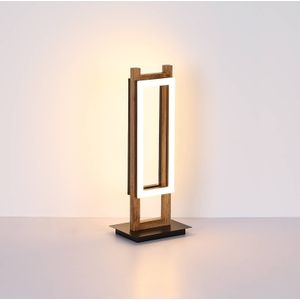 Globo LED tafellamp Illa in houtdesign