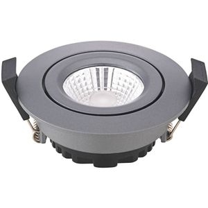 Sigor LED plafondinbouwspot Diled, Ø 8,5cm 6W Dime LED antraciet