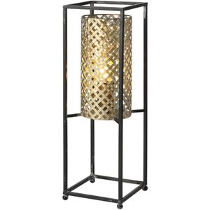Freelight Tafellamp Petrolio, zwart / goud, hoogte 47 cm