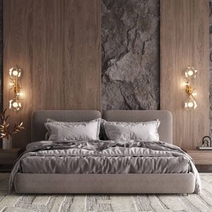 Maytoni Miracle wandlamp, 4-lamps, messingkleurig, glas