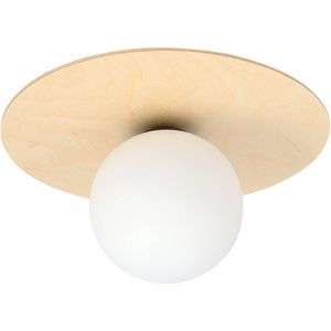 EMIBIG LIGHTING Plafondlamp Kenzo, rond, bruin/wit, 1-lamps