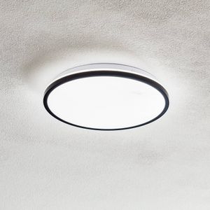 Briloner LED plafondlamp Lana, tegenlichteffect Ø28 zwart