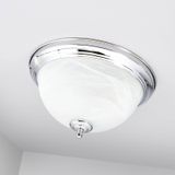 Lindby Chroomkleurige badkamer-plafondlamp Corvin