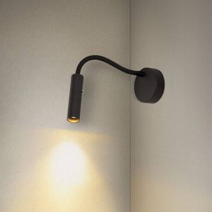 SLV Karpo Goose LED wandlamp, dimbaar, zwart
