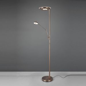 Trio Lighting LED uplighter Barrie met leeslamp oudmessing