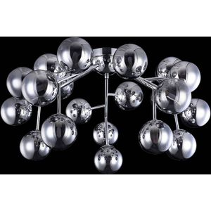 Maytoni Dallas plafondlamp, 20 glasbollen, chroom