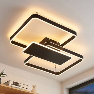Lucande Kadira LED plafondlamp, 80 cm, zwart