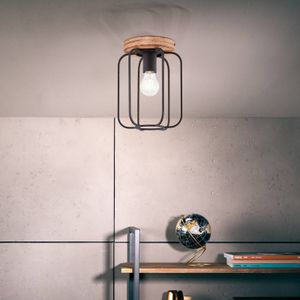 Brilliant Plafondlamp Tosh met FSC-gecertificeerd hout