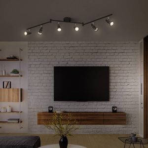 LEDVANCE LED plafondspot GU10, 6-lamps, zwart