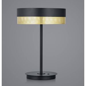 HELL Mesh LED tafellamp, touchdimmer, zwart/goud