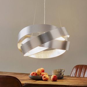 Marchetti Pura hanglamp met bladzilver, 60cm, 3x E27