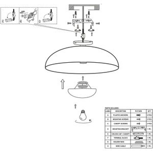 Anne Light and home wandlamp Brassi - brons - metaal - 42 cm - E27 fitting - 3681BR