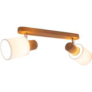 Envostar Nale 2 plafondlamp 2-lamps grenen bruin