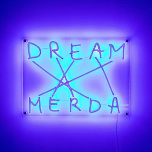 SELETTI LED decoratie-wandlamp Dream-Merda, blauw