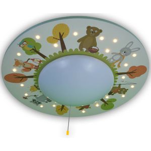 Niermann Standby Plafondlamp grappige bosdieren, 1-lamp, 20 LEDs
