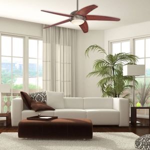 Westinghouse Bendan LED-ventilator vleugels bruin Bendan, dimbaar, bruin / roest, Woon-/ Eetkamer, Hout, Modern