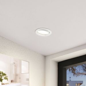 Arcchio LED inbouwlamp Katerin, wit, draaibaar, set van 3 Katerin Arcchio, dimbaar, wit / opaal, Badkamer, Kunststof, Modern