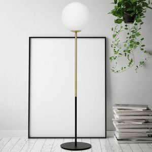 miloox by Sforzin Vloerlamp Jugen, zwart/goud, 1-lamp