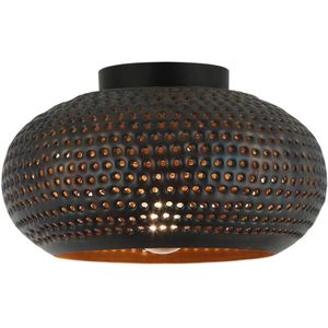 Freelight Fori plafondlamp, Ø 35 cm, bruin, metaal