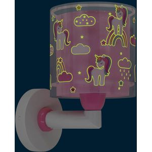 Dalber Unicorns kinder-wandlamp met eenhoornmotief